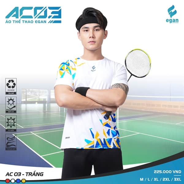 ÁO THỂ THAO EGAN AC03 NAM CÓ TAY CP