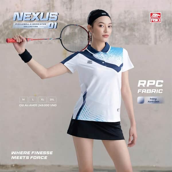 ÁO CẦU LÔNG, PICKLEBALL NỮ NEXUS01 RIKI