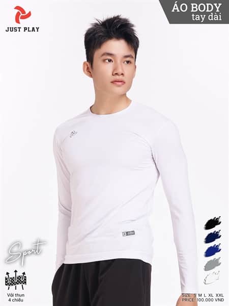 Áo body JP tay dài màu trắng