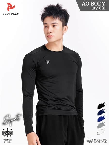 Áo body JP tay dài màu đen