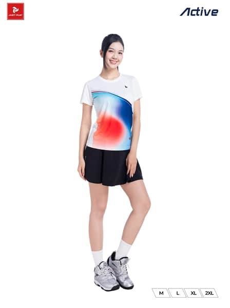 Áo cầu lông pickleball JP Active nữ trắng