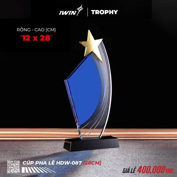 Kỷ Niệm Chương pha lê iWin HDW-087