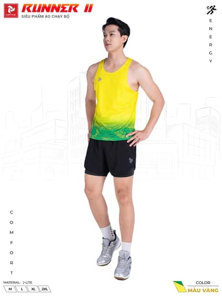 Áo chạy bộ Just Play Runner II tank top - vàng