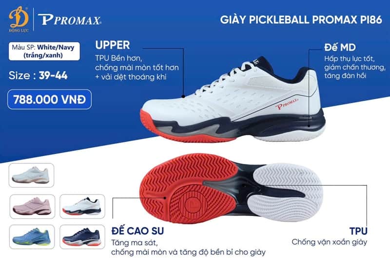 GIÀY THỂ THAO PICKLEBALL PROMAX PI86 ĐL