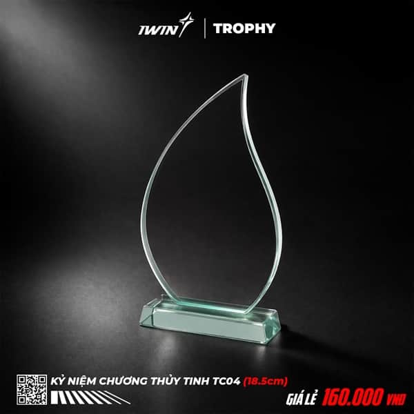 Kỷ Niệm Chương thuỷ tinh TC04 (Lá)