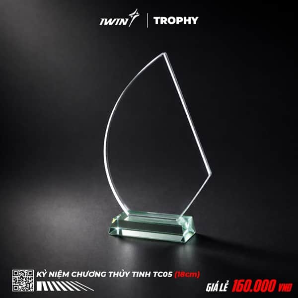 Kỷ Niệm Chương thuỷ tinh TC05 (cánh buồm)