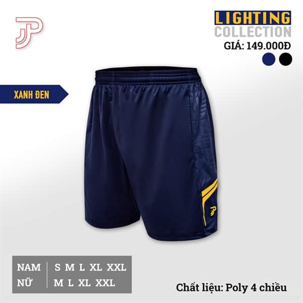 Quần cầu lông Lighting xanh đen-vàng