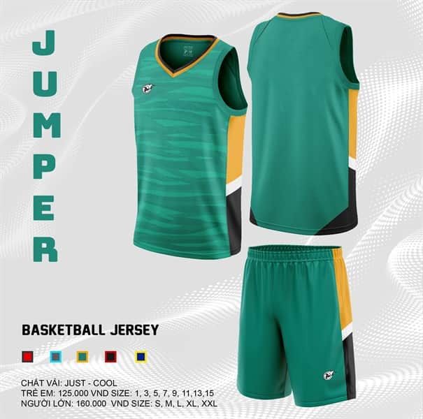 Bóng rổ Jumper người lớn - xanh lý