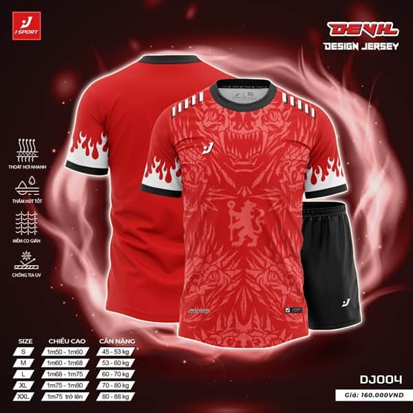 Quần áo bóng đá DEVIL đỏ