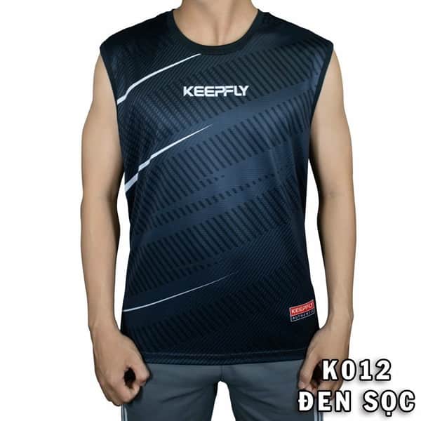 ÁO THỂ THAO ĐA NĂNG K012 ĐEN SỌC KEEP & FLY